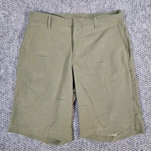 Nike Golf‎ Dri Fit Standard Fit Shorts Olive Green Black Striped Men's 30